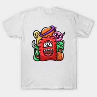 Monster Character Doodle Art T-Shirt